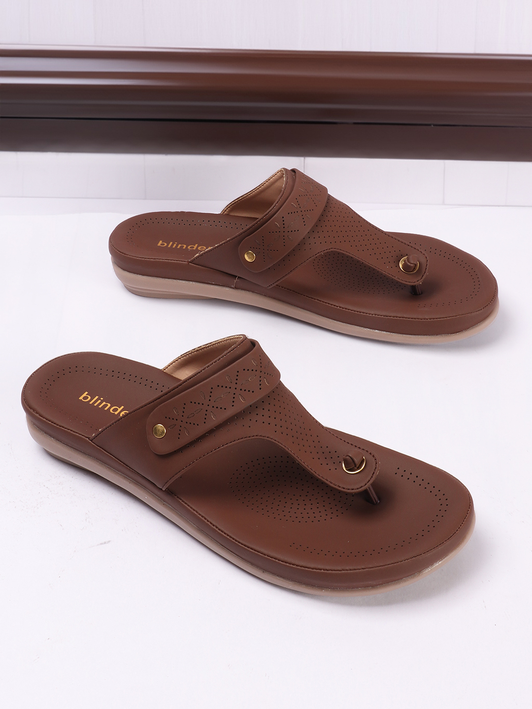Brown Comfort Soft Cushion Padded Women Girl  Wholesale Footwear by Blinder